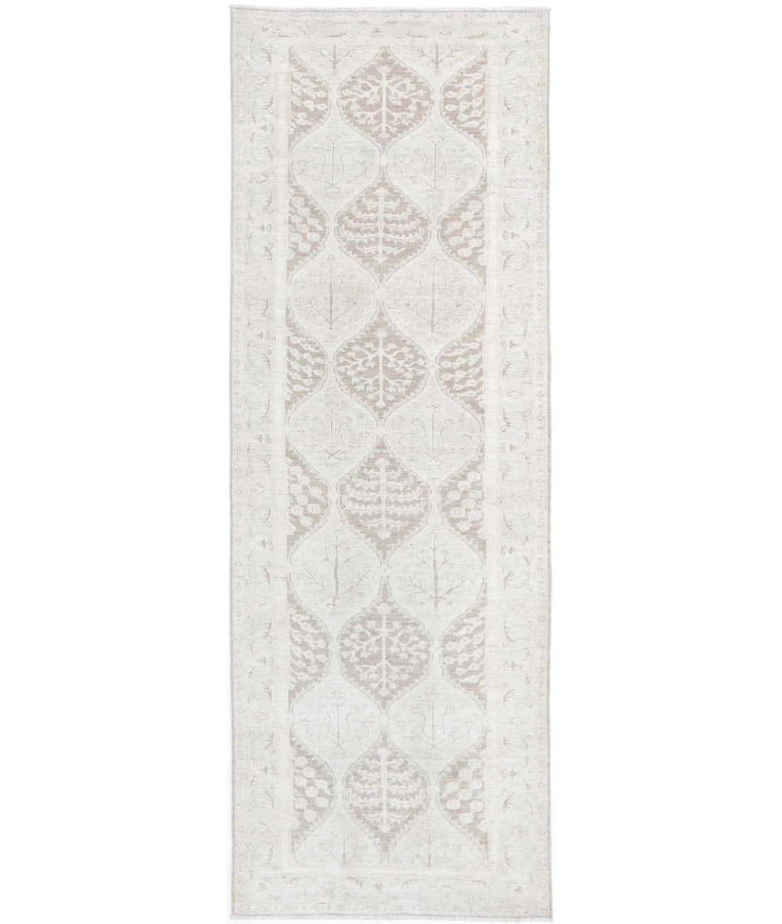 Serenity 3'2'' X 10'0'' Hand-Knotted Wool Rug 3'2'' x 10'0'' (95 X 300) / Brown / Silver