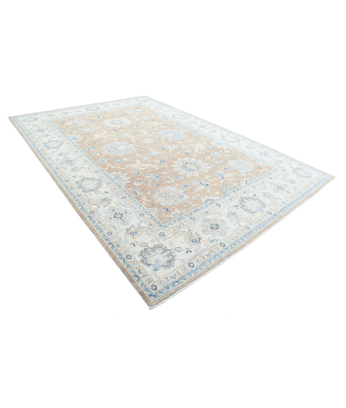 Serenity 8'8'' X 12'9'' Hand-Knotted Wool Rug 8'8'' x 12'9'' (260 X 383) / Taupe / Ivory