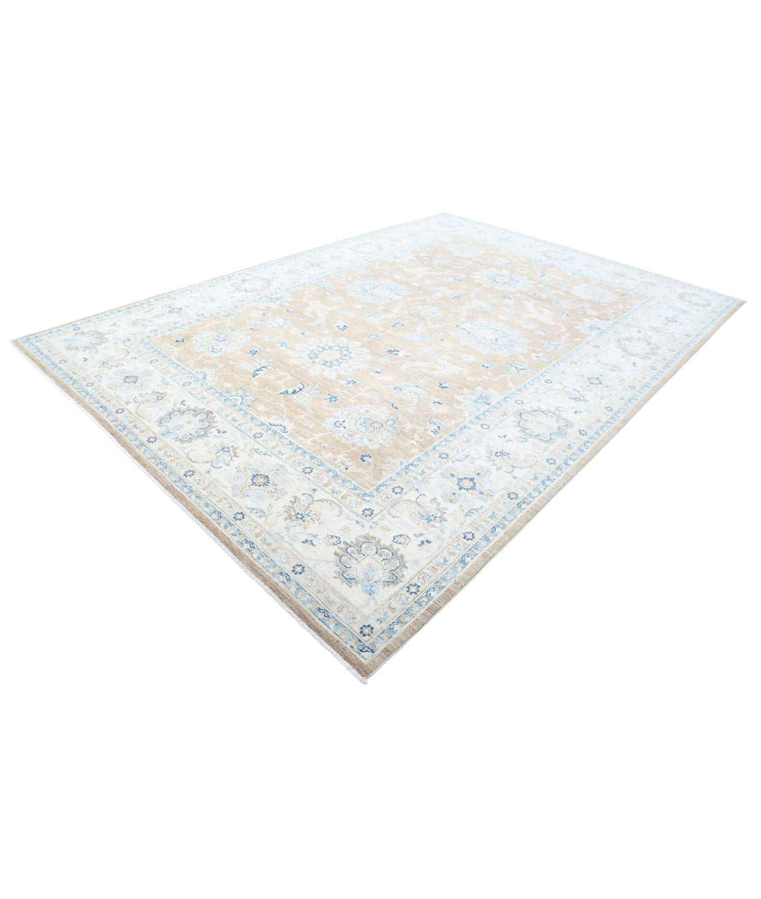 Serenity 8'8'' X 12'9'' Hand-Knotted Wool Rug 8'8'' x 12'9'' (260 X 383) / Taupe / Ivory