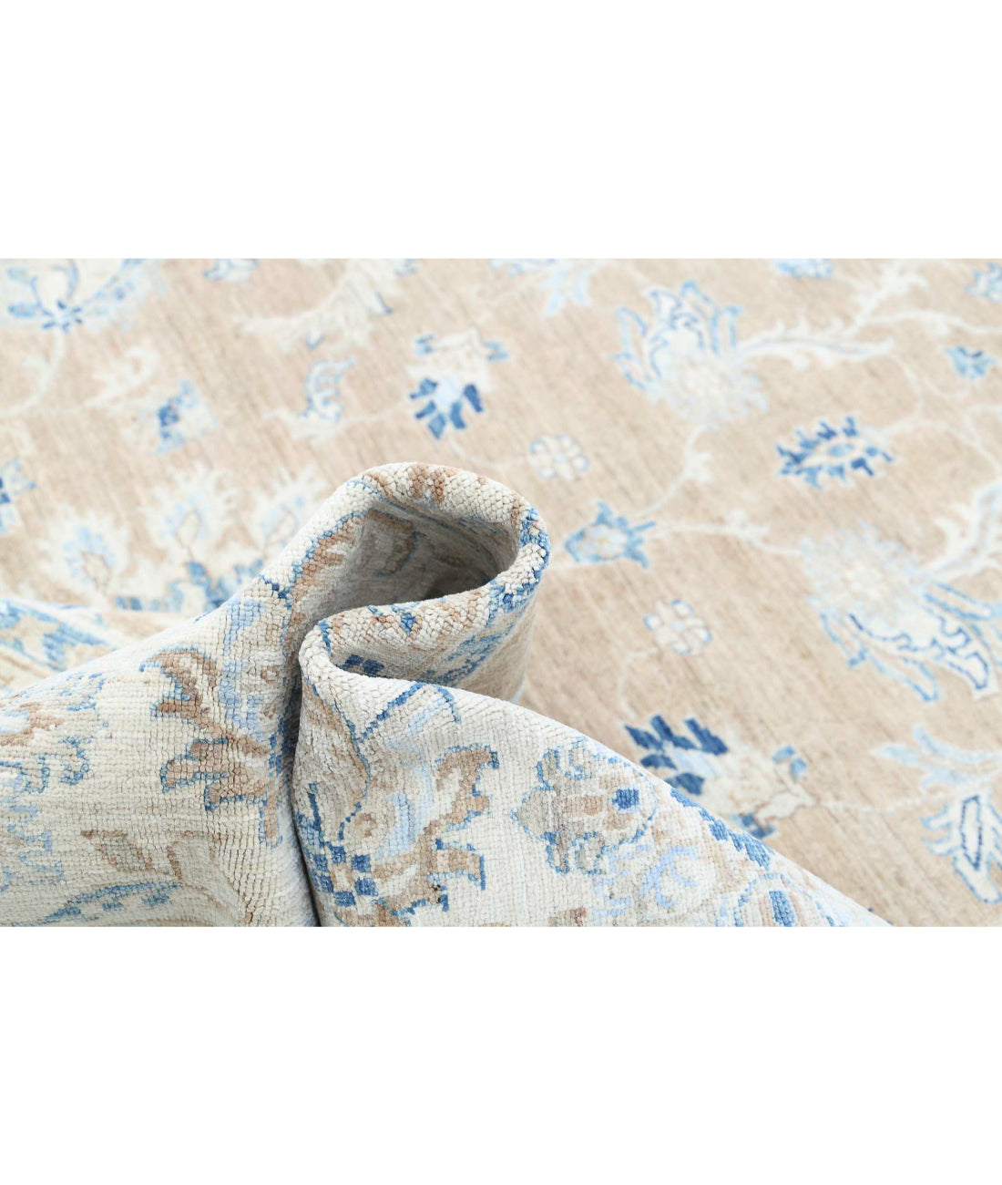 Serenity 8'8'' X 12'9'' Hand-Knotted Wool Rug 8'8'' x 12'9'' (260 X 383) / Taupe / Ivory