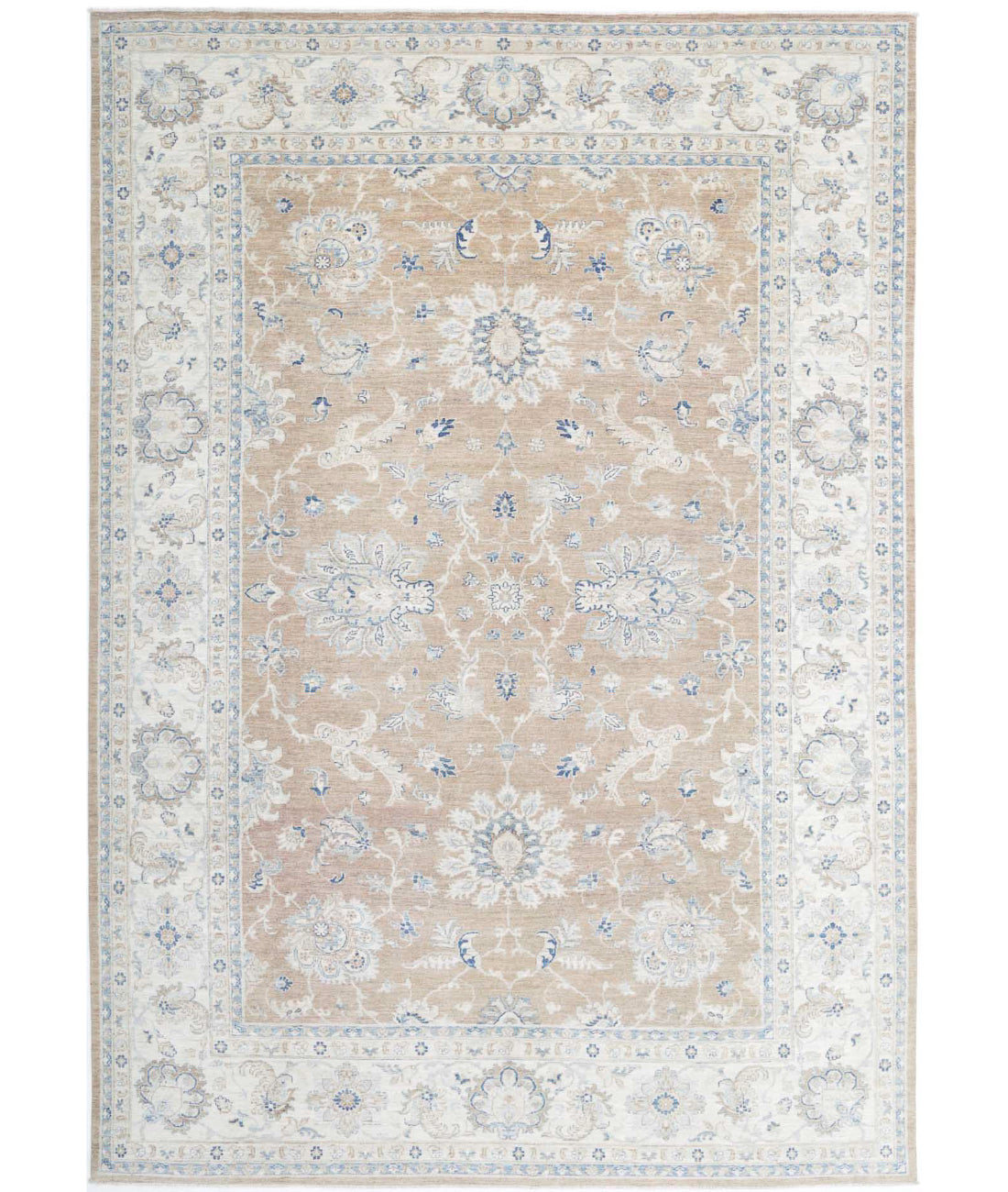 Serenity 8'8'' X 12'9'' Hand-Knotted Wool Rug 8'8'' x 12'9'' (260 X 383) / Taupe / Ivory