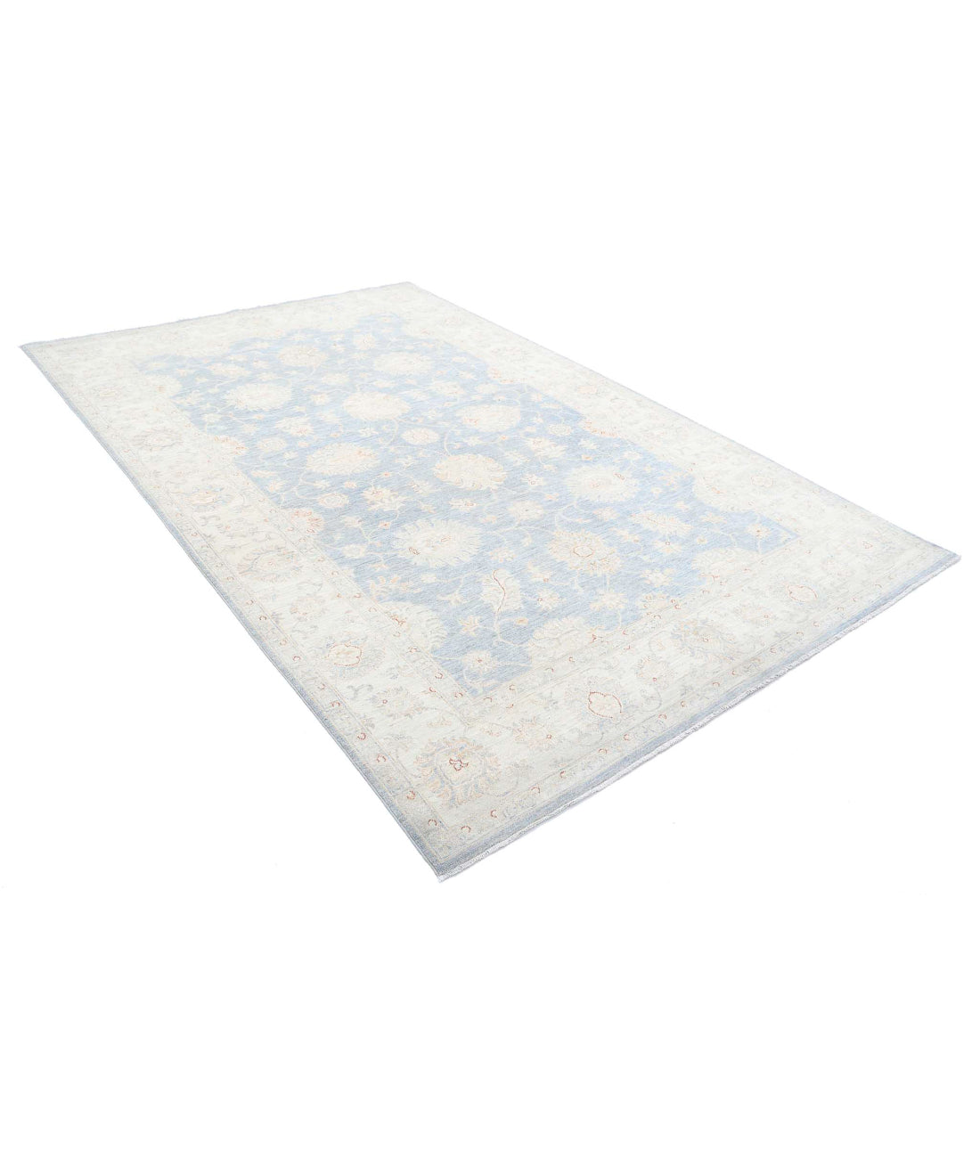 Serenity 6'4'' X 9'10'' Hand-Knotted Wool Rug 6'4'' x 9'10'' (190 X 295) / Grey / Ivory