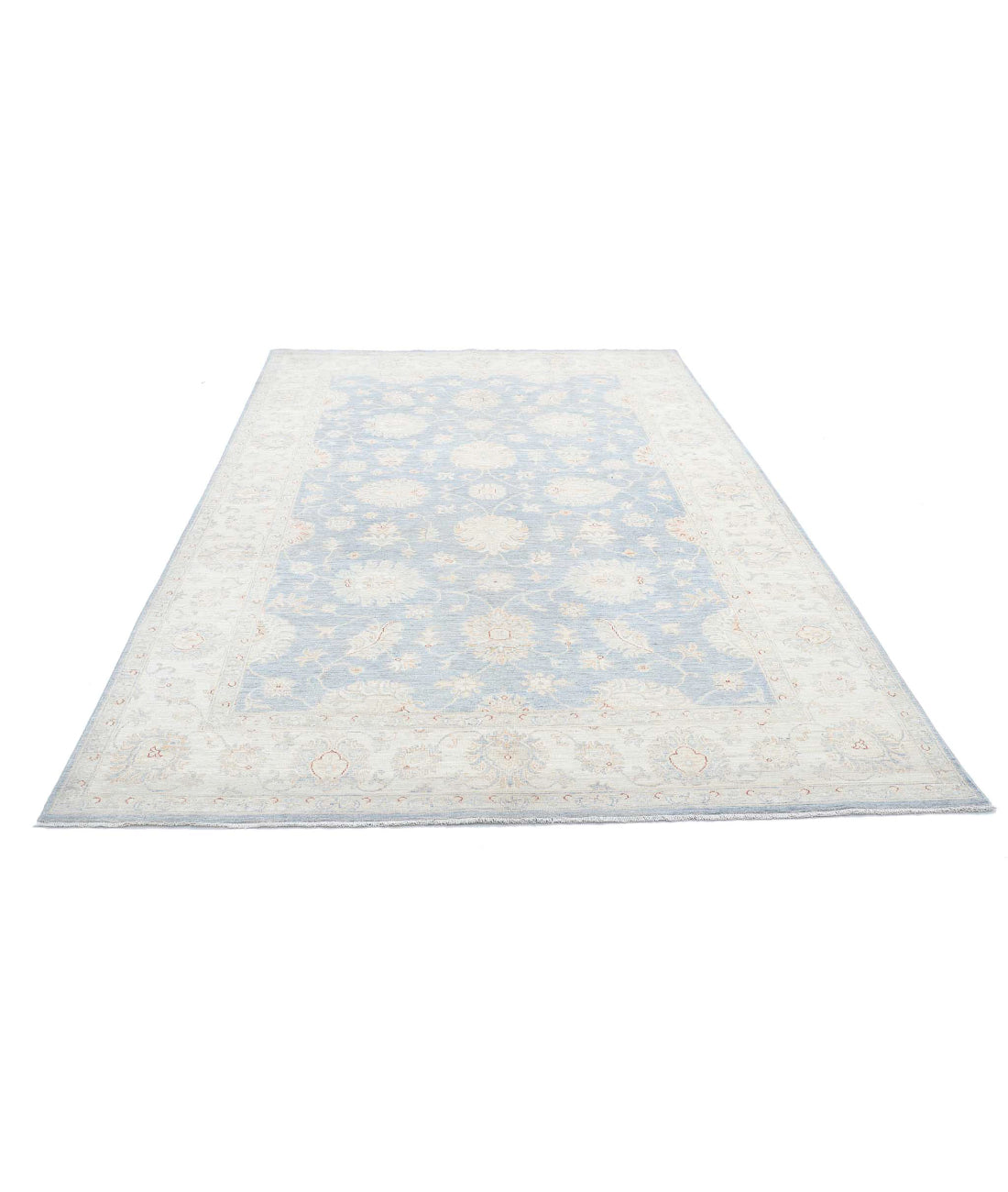 Serenity 6'4'' X 9'10'' Hand-Knotted Wool Rug 6'4'' x 9'10'' (190 X 295) / Grey / Ivory