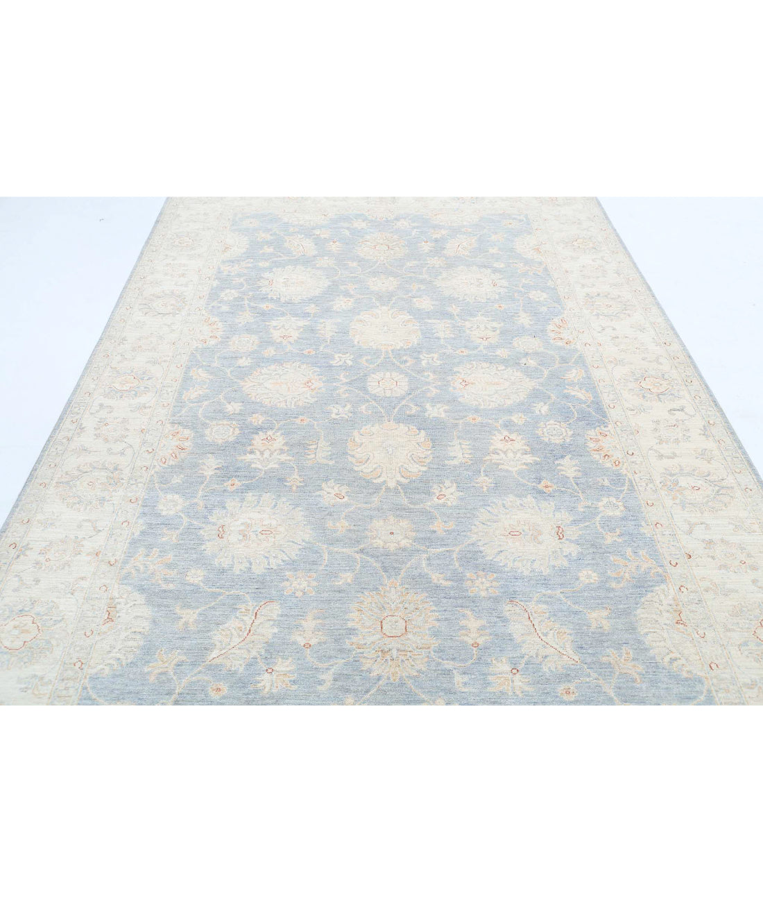 Serenity 6'4'' X 9'10'' Hand-Knotted Wool Rug 6'4'' x 9'10'' (190 X 295) / Grey / Ivory