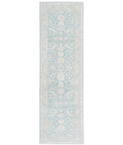 Serenity 2'7'' X 9'5'' Hand-Knotted Wool Rug 2'7'' x 9'5'' (78 X 283) / Teal / Grey
