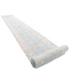 Serenity 4'1'' X 43'4'' Hand-Knotted Wool Rug 4'1'' x 43'4'' (123 X 1300) / Blue / Ivory