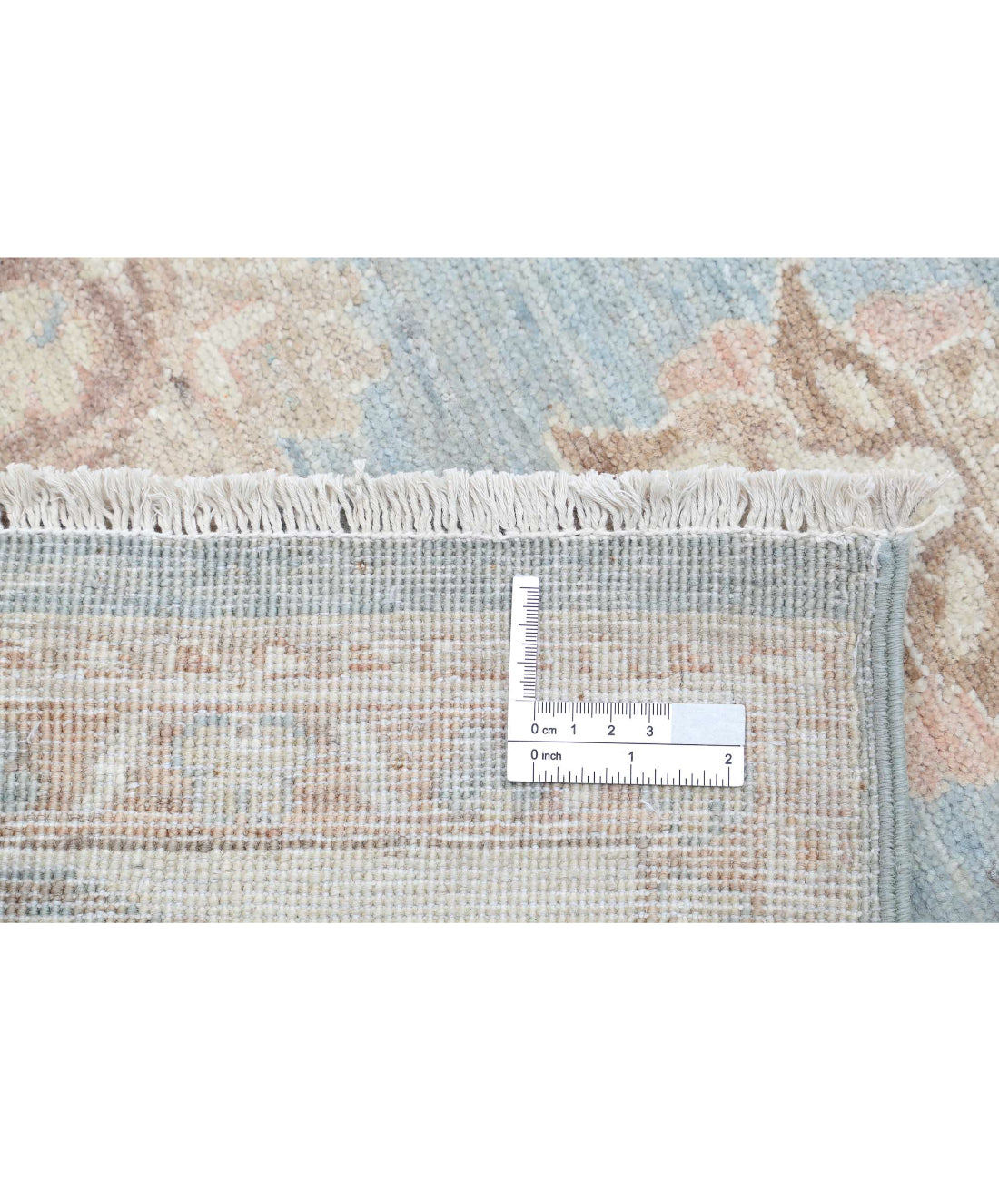 Serenity 4'1'' X 43'4'' Hand-Knotted Wool Rug 4'1'' x 43'4'' (123 X 1300) / Blue / Ivory