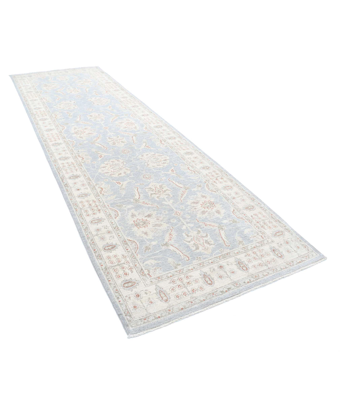 Serenity 3'10'' X 12'6'' Hand-Knotted Wool Rug 3'10'' x 12'6'' (115 X 375) / Grey / Ivory