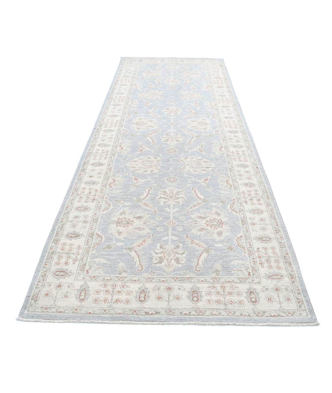Serenity 3'10'' X 12'6'' Hand-Knotted Wool Rug 3'10'' x 12'6'' (115 X 375) / Grey / Ivory