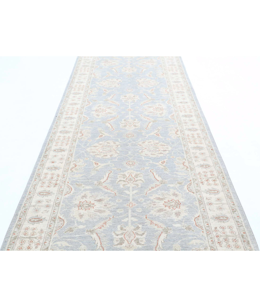 Serenity 3'10'' X 12'6'' Hand-Knotted Wool Rug 3'10'' x 12'6'' (115 X 375) / Grey / Ivory