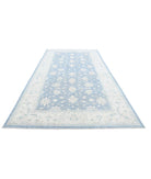 Serenity 6'6'' X 13'1'' Hand-Knotted Wool Rug 6'6'' x 13'1'' (195 X 393) / Blue / Ivory