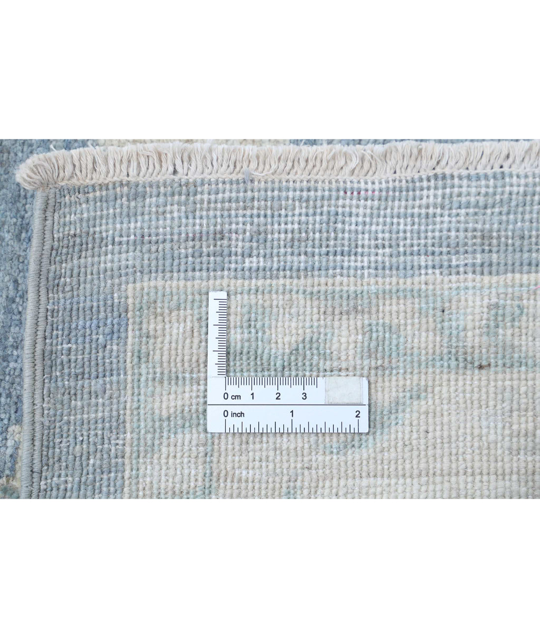 Serenity 6'6'' X 13'1'' Hand-Knotted Wool Rug 6'6'' x 13'1'' (195 X 393) / Blue / Ivory
