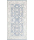 Serenity 6'6'' X 13'1'' Hand-Knotted Wool Rug 6'6'' x 13'1'' (195 X 393) / Blue / Ivory
