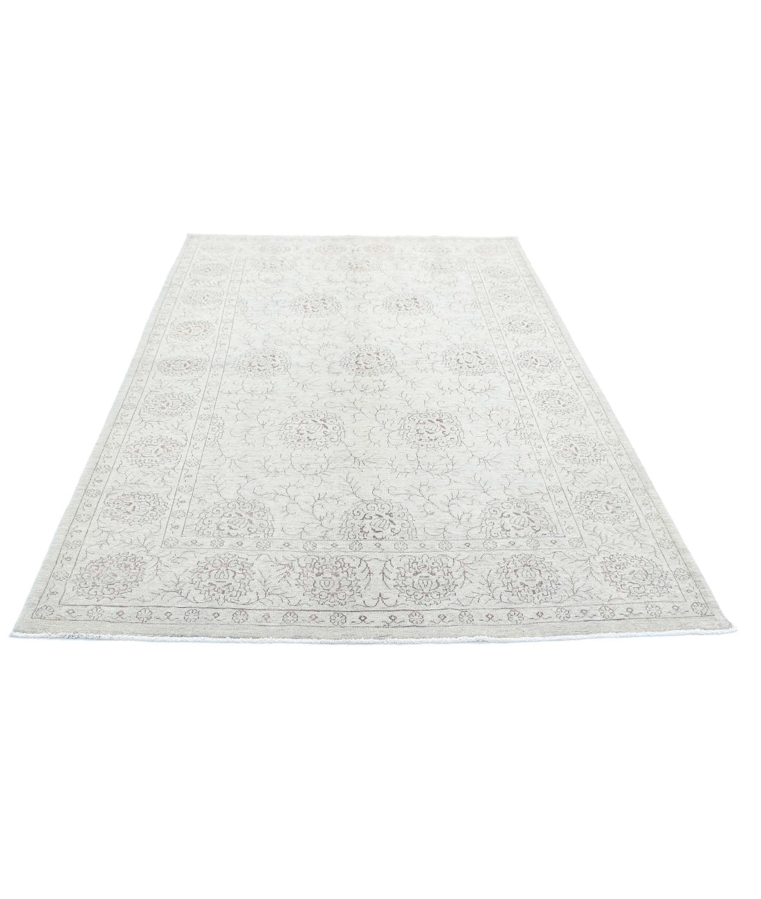 Serenity 5'4'' X 8'2'' Hand-Knotted Wool Rug 5'4'' x 8'2'' (160 X 245) / Ivory / Taupe