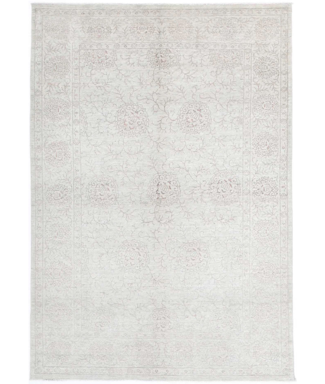 Serenity 5'4'' X 8'2'' Hand-Knotted Wool Rug 5'4'' x 8'2'' (160 X 245) / Ivory / Taupe