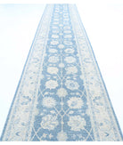 Serenity 4'0'' X 25'7'' Hand-Knotted Wool Rug 4'0'' x 25'7'' (120 X 768) / Blue / Ivory
