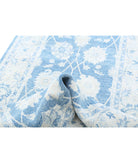 Serenity 4'0'' X 25'7'' Hand-Knotted Wool Rug 4'0'' x 25'7'' (120 X 768) / Blue / Ivory