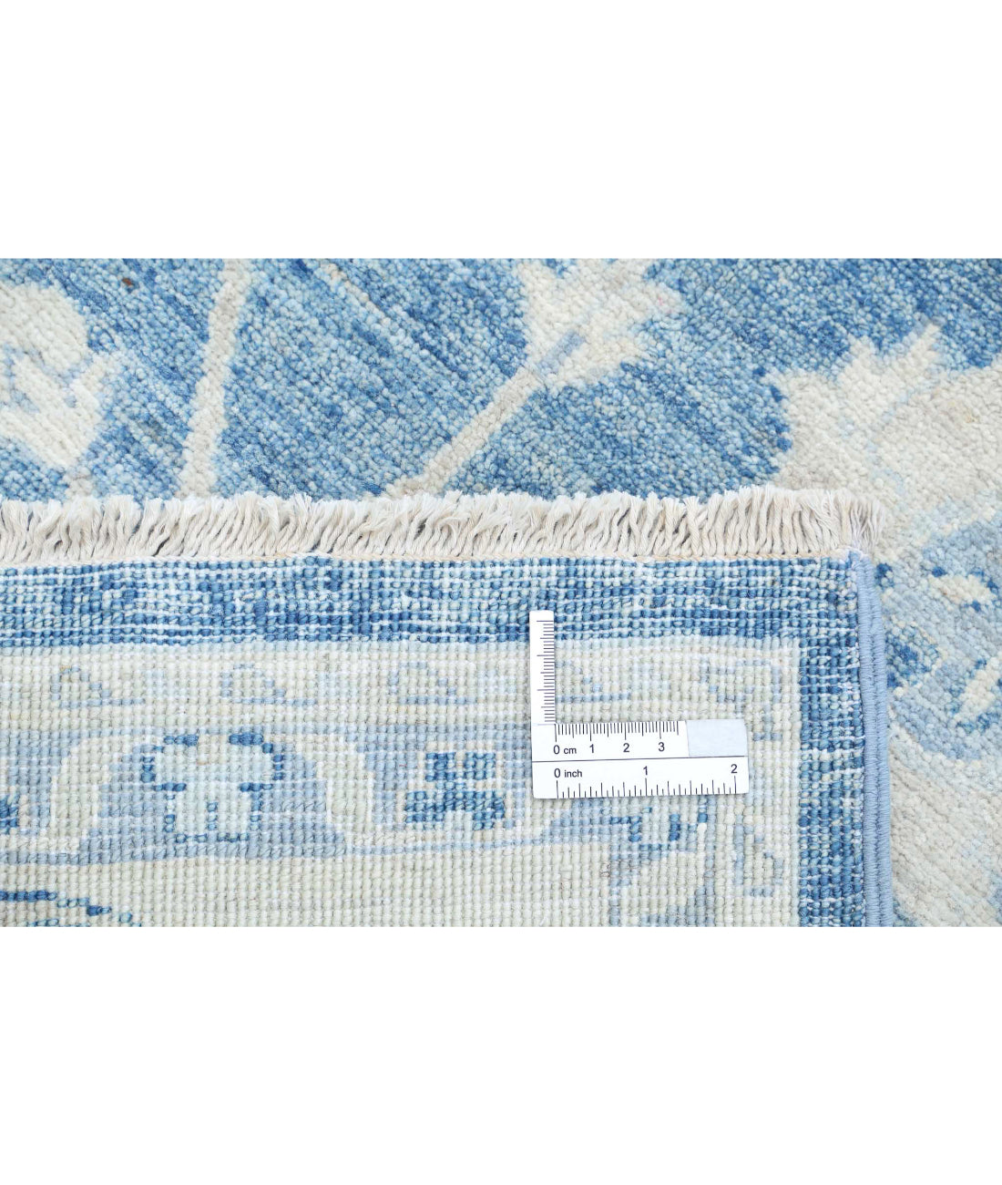 Serenity 4'0'' X 25'7'' Hand-Knotted Wool Rug 4'0'' x 25'7'' (120 X 768) / Blue / Ivory