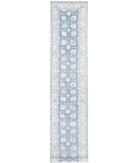 Serenity 4'0'' X 25'7'' Hand-Knotted Wool Rug 4'0'' x 25'7'' (120 X 768) / Blue / Ivory
