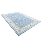 Serenity 8'1'' X 11'5'' Hand-Knotted Wool Rug 8'1'' x 11'5'' (243 X 343) / Blue / Ivory