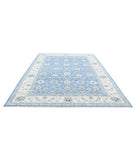Serenity 8'1'' X 11'5'' Hand-Knotted Wool Rug 8'1'' x 11'5'' (243 X 343) / Blue / Ivory