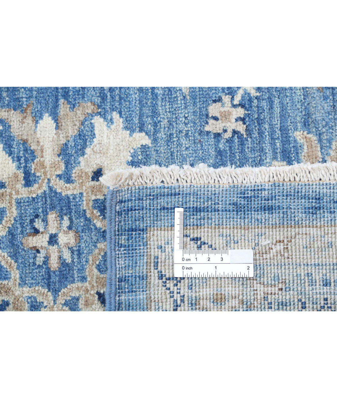 Serenity 8'1'' X 11'5'' Hand-Knotted Wool Rug 8'1'' x 11'5'' (243 X 343) / Blue / Ivory