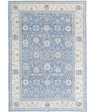 Serenity 8'1'' X 11'5'' Hand-Knotted Wool Rug 8'1'' x 11'5'' (243 X 343) / Blue / Ivory