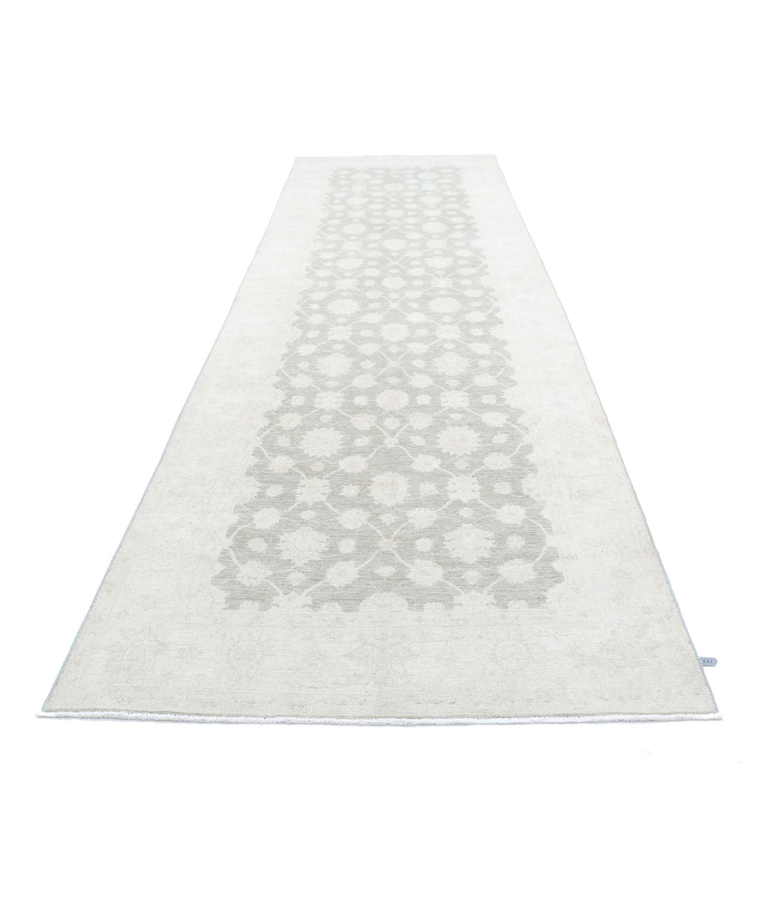 Serenity 4'8'' X 16'3'' Hand-Knotted Wool Rug 4'8'' x 16'3'' (140 X 488) / Grey / Ivory
