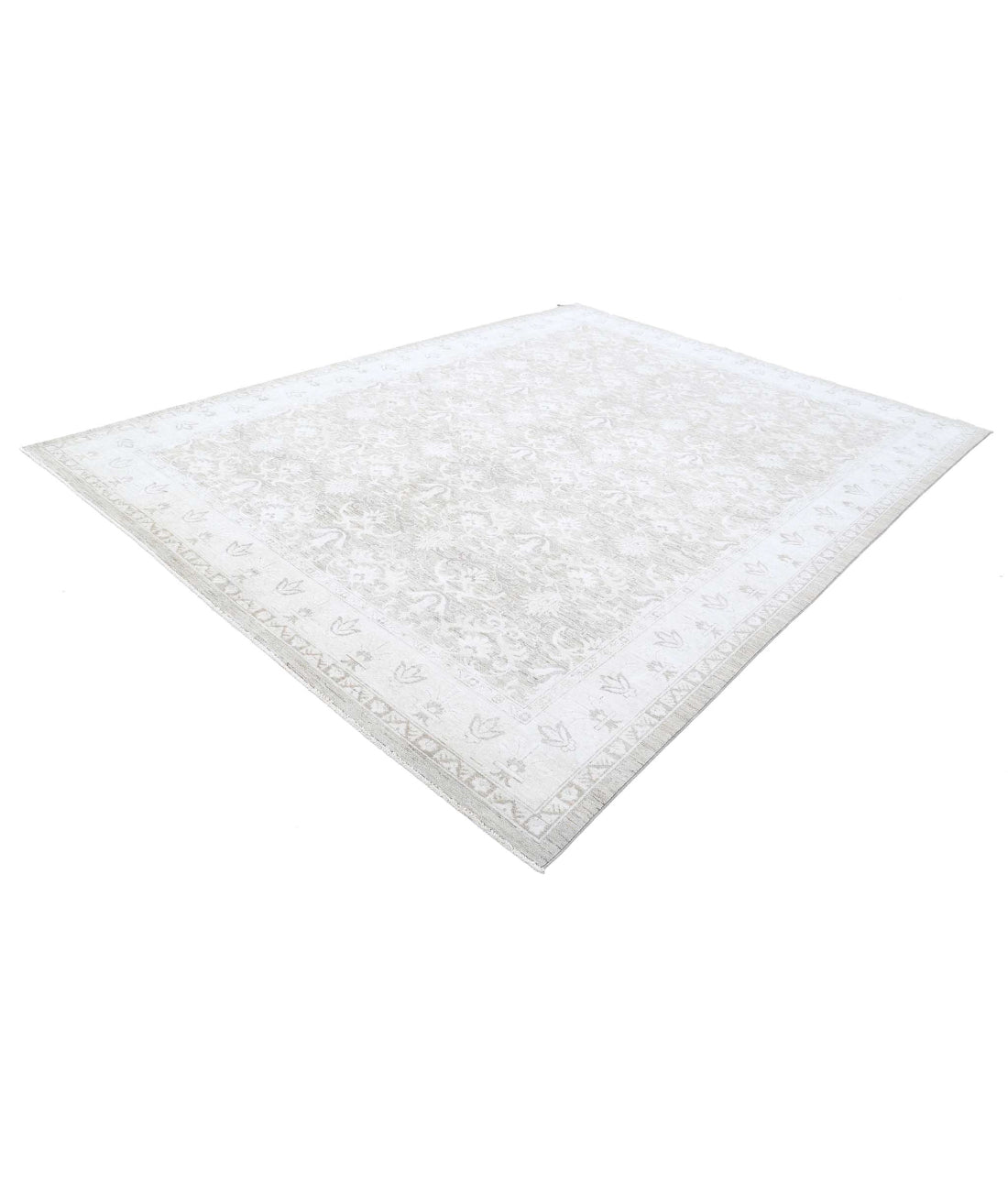 Serenity 8'9'' X 11'8'' Hand-Knotted Wool Rug 8'9'' x 11'8'' (263 X 350) / Taupe / Ivory