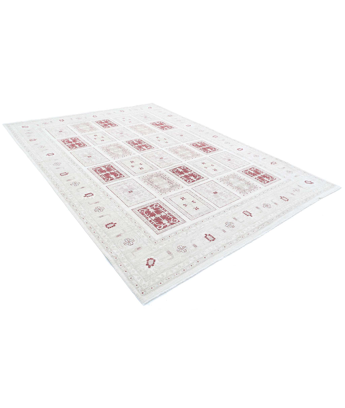 Serenity 8'1'' X 11'2'' Hand-Knotted Wool Rug 8'1'' x 11'2'' (243 X 335) / Ivory / Red