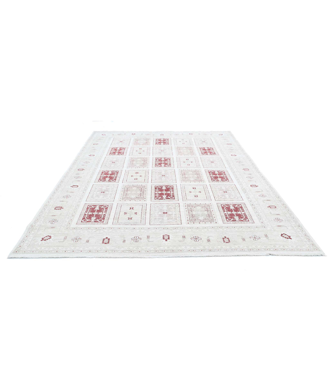 Serenity 8'1'' X 11'2'' Hand-Knotted Wool Rug 8'1'' x 11'2'' (243 X 335) / Ivory / Red