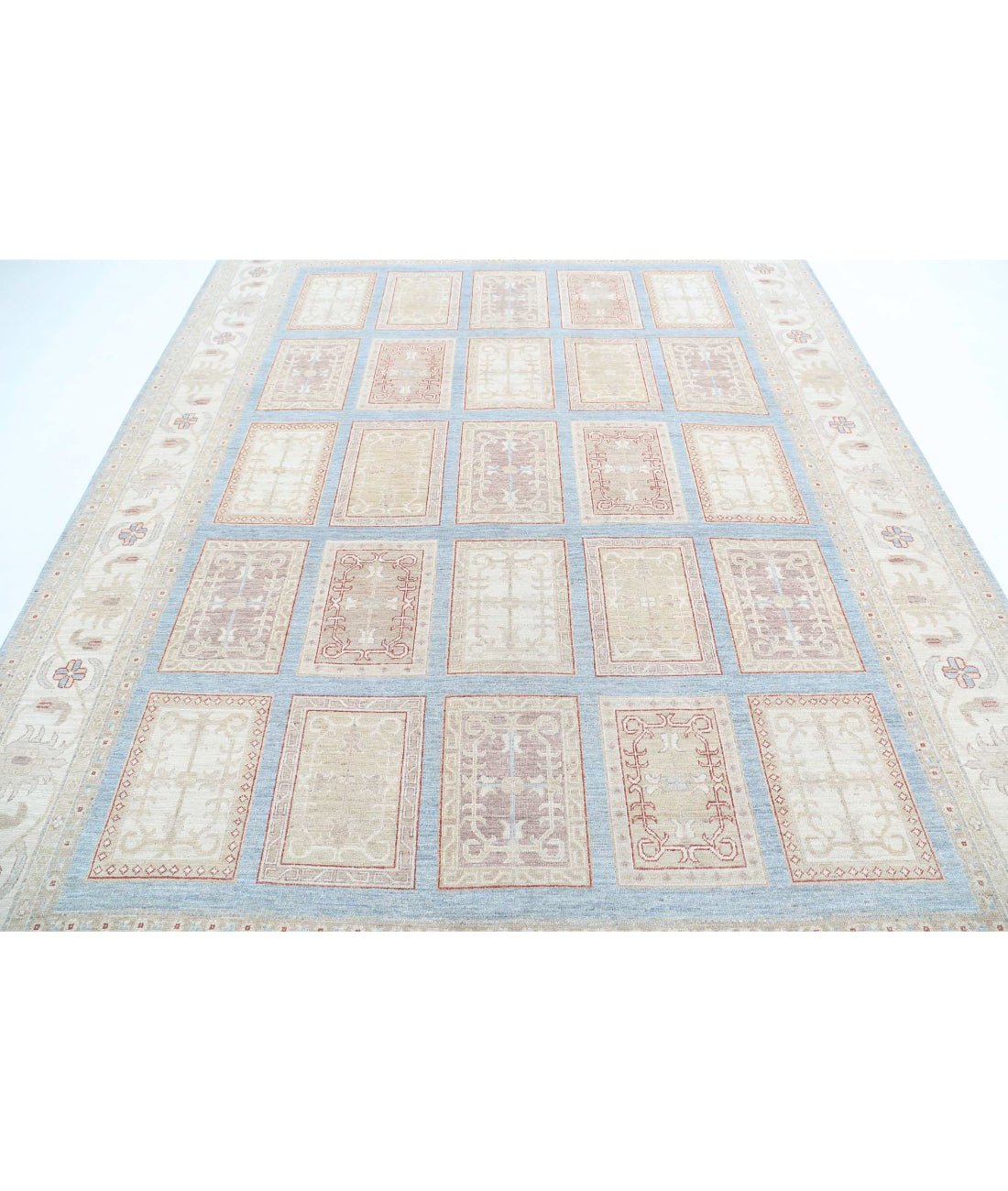 Serenity 8'1'' X 10'11'' Hand-Knotted Wool Rug 8'1'' x 10'11'' (243 X 328) / Blue / Ivory