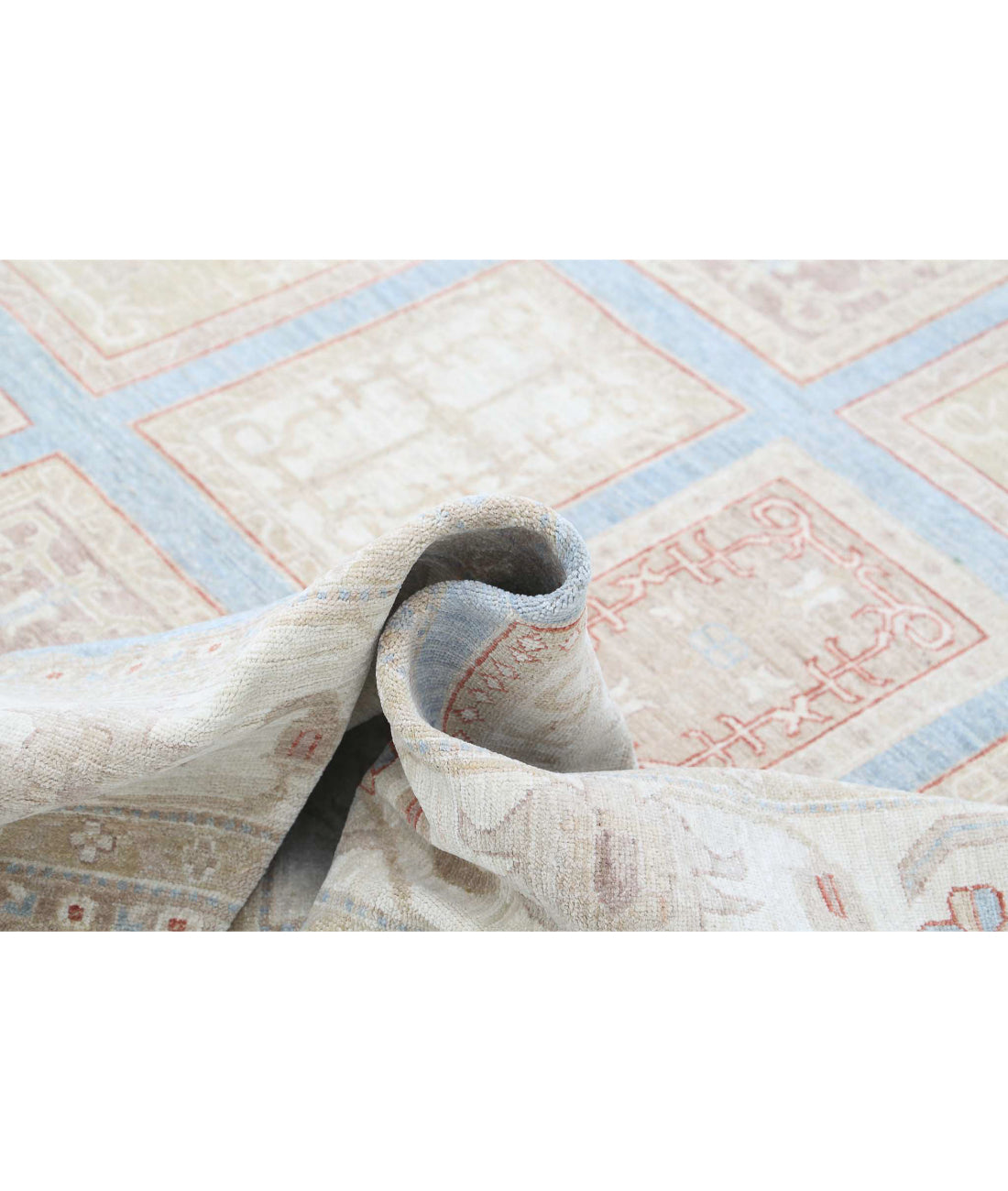 Serenity 8'1'' X 10'11'' Hand-Knotted Wool Rug 8'1'' x 10'11'' (243 X 328) / Blue / Ivory