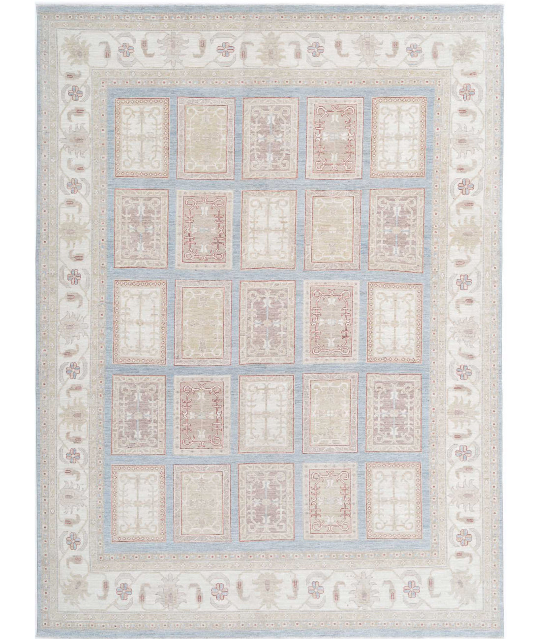 Serenity 8'1'' X 10'11'' Hand-Knotted Wool Rug 8'1'' x 10'11'' (243 X 328) / Blue / Ivory
