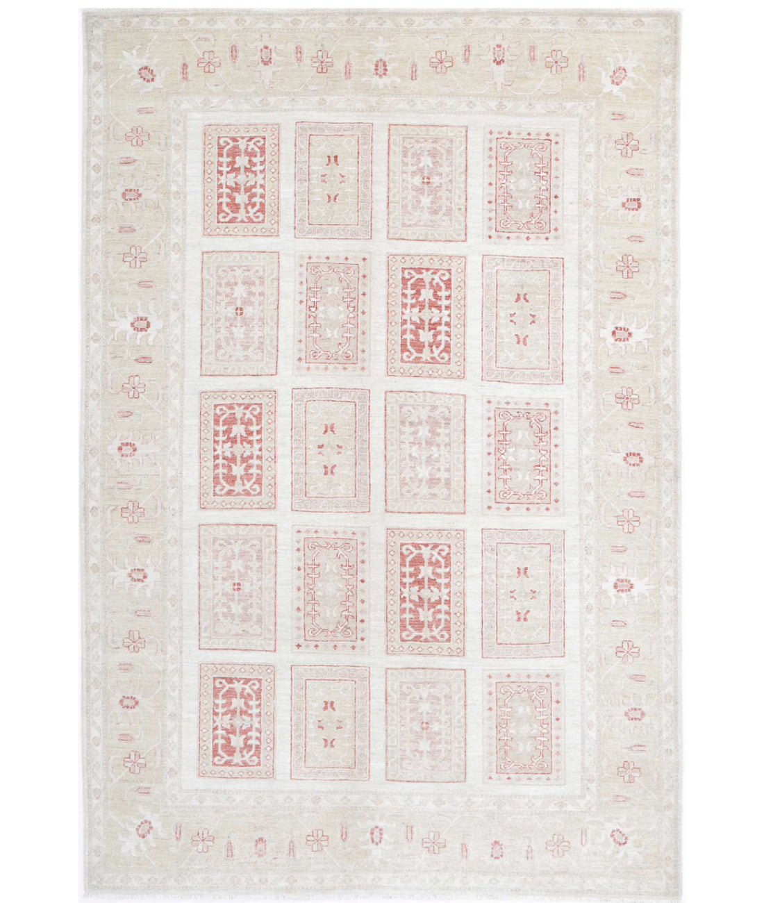 Serenity 5'6'' X 8'0'' Hand-Knotted Wool Rug 5'6'' x 8'0'' (165 X 240) / Ivory / Gold
