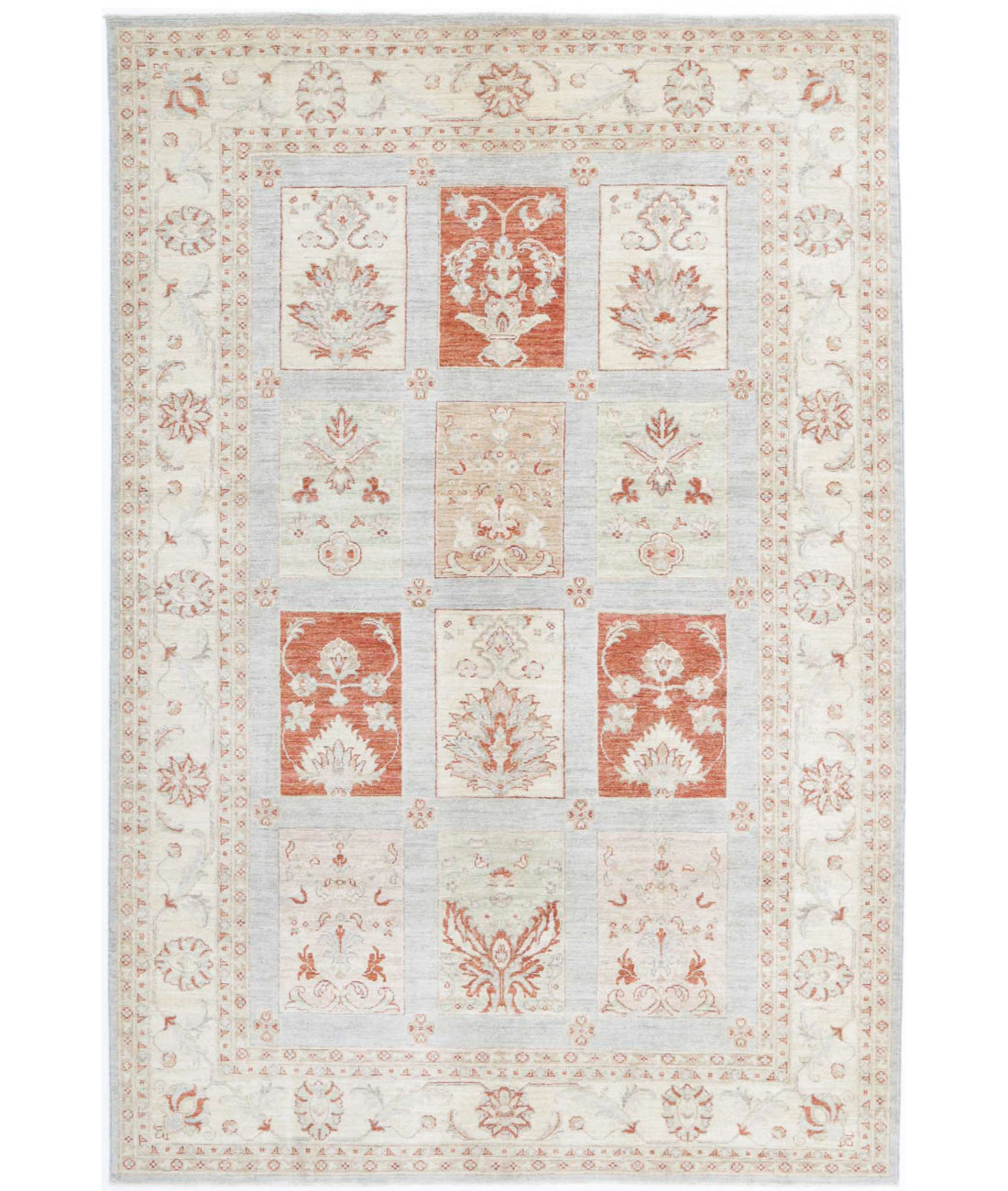 Serenity 5'7'' X 8'6'' Hand-Knotted Wool Rug 5'7'' x 8'6'' (168 X 255) / Blue / Ivory