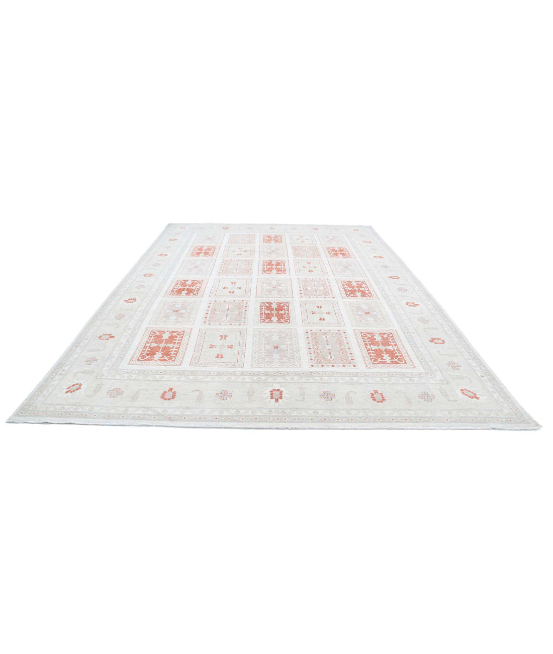 Serenity 9'8'' X 13'8'' Hand-Knotted Wool Rug 9'8'' x 13'8'' (290 X 410) / Ivory / Gold
