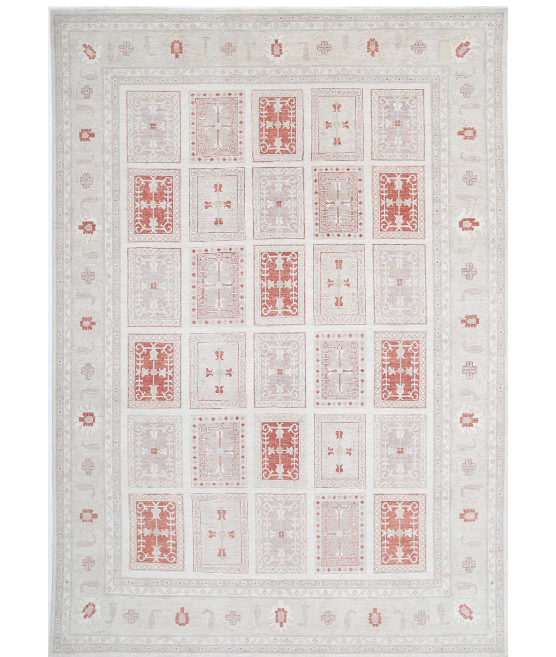 Serenity 9'8'' X 13'8'' Hand-Knotted Wool Rug 9'8'' x 13'8'' (290 X 410) / Ivory / Gold