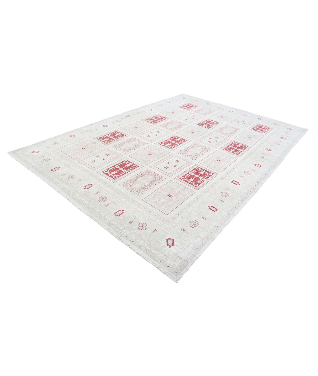 Serenity 8'0'' X 11'1'' Hand-Knotted Wool Rug 8'0'' x 11'1'' (240 X 333) / Ivory / Red