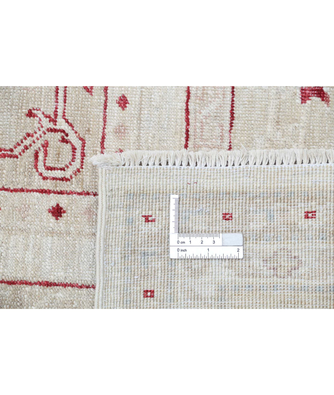 Serenity 8'0'' X 11'1'' Hand-Knotted Wool Rug 8'0'' x 11'1'' (240 X 333) / Ivory / Red