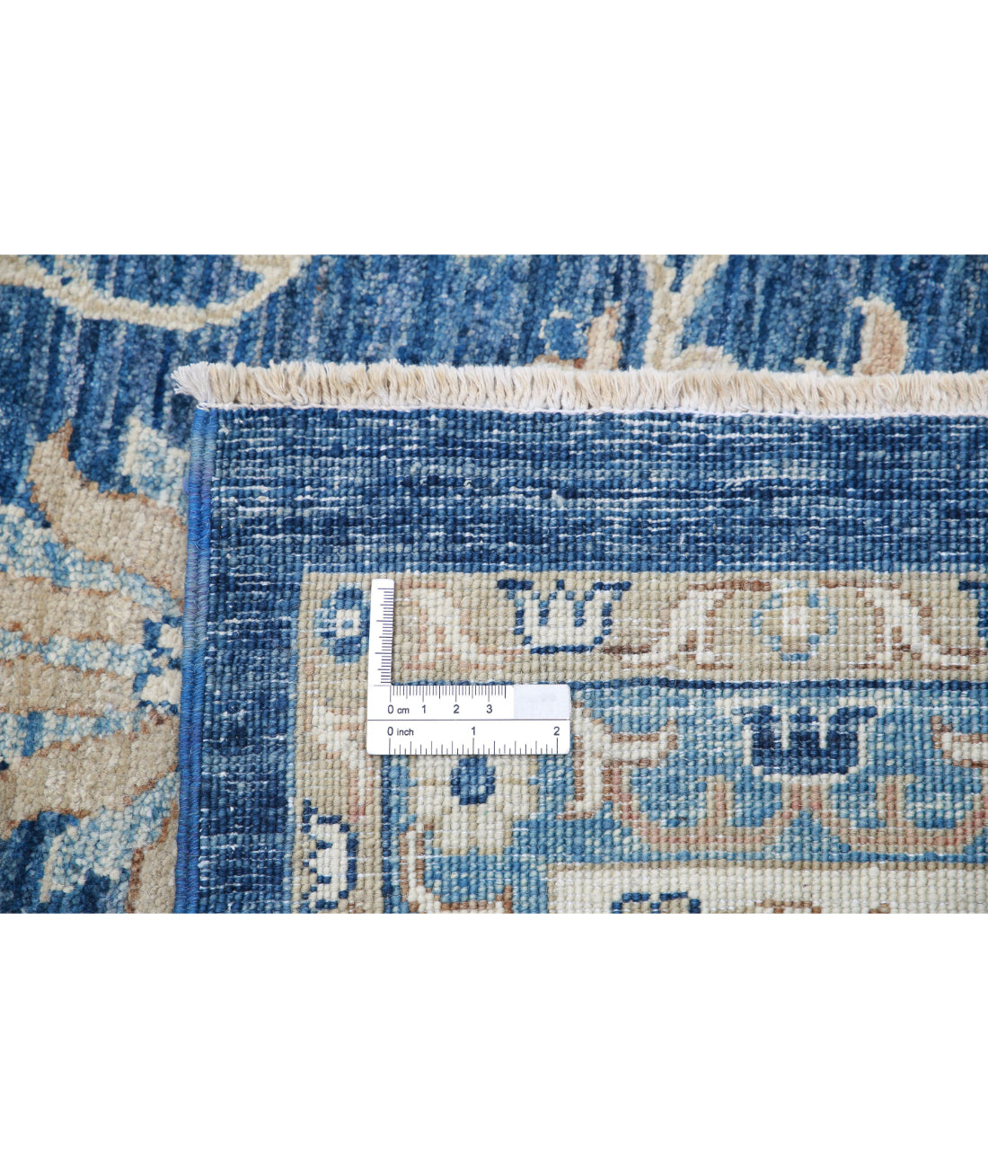 Serenity 9'9'' X 21'1'' Hand-Knotted Wool Rug 9'9'' x 21'1'' (293 X 633) / Blue / Ivory