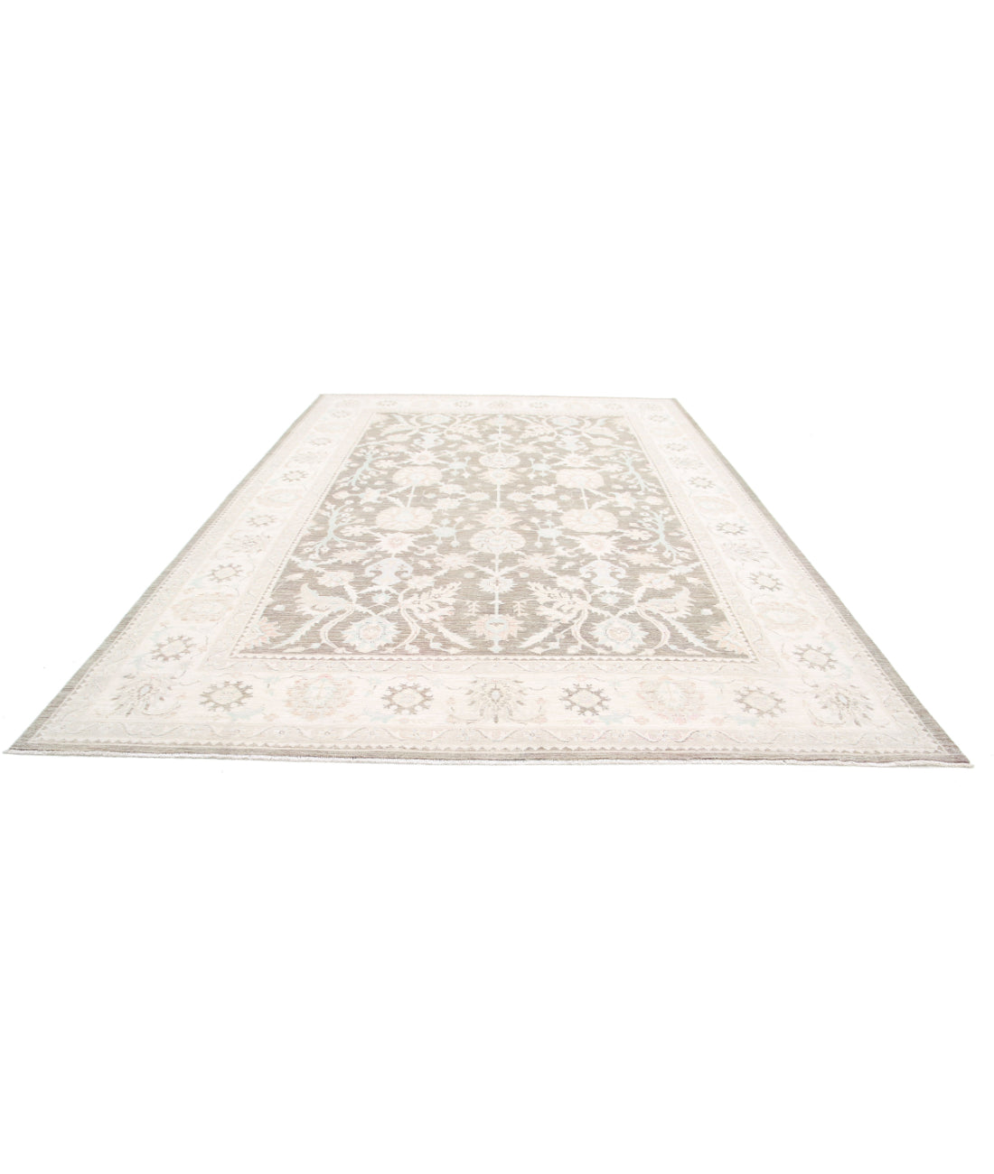 Serenity 9'7'' X 13'11'' Hand-Knotted Wool Rug 9'7'' x 13'11'' (288 X 418) / Brown / Ivory