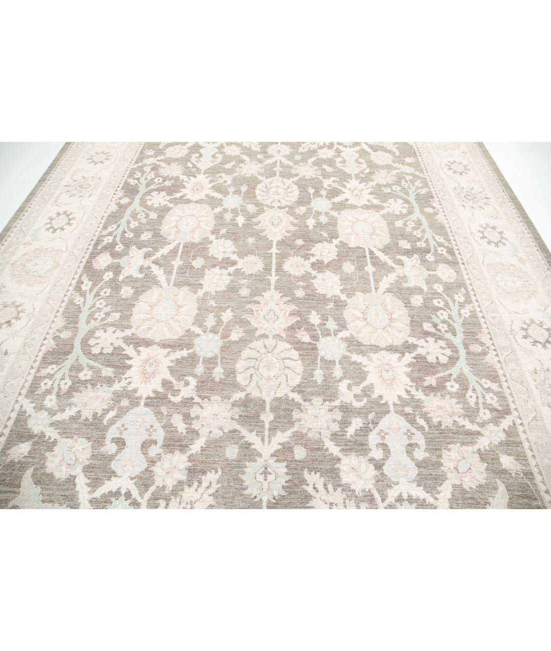 Serenity 9'7'' X 13'11'' Hand-Knotted Wool Rug 9'7'' x 13'11'' (288 X 418) / Brown / Ivory