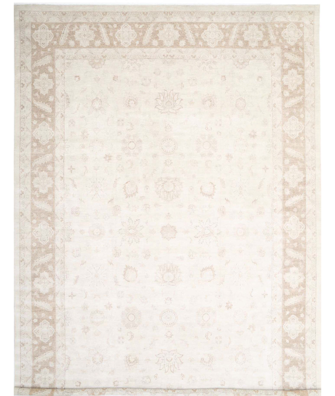 Serenity 16'0'' X 23'2'' Hand-Knotted Wool Rug 16'0'' x 23'2'' (480 X 695) / Ivory / Taupe