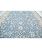 Serenity 13'3'' X 21'9'' Hand-Knotted Wool Rug 13'3'' x 21'9'' (398 X 653) / Blue / Ivory
