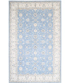 Serenity 13'3'' X 21'9'' Hand-Knotted Wool Rug 13'3'' x 21'9'' (398 X 653) / Blue / Ivory