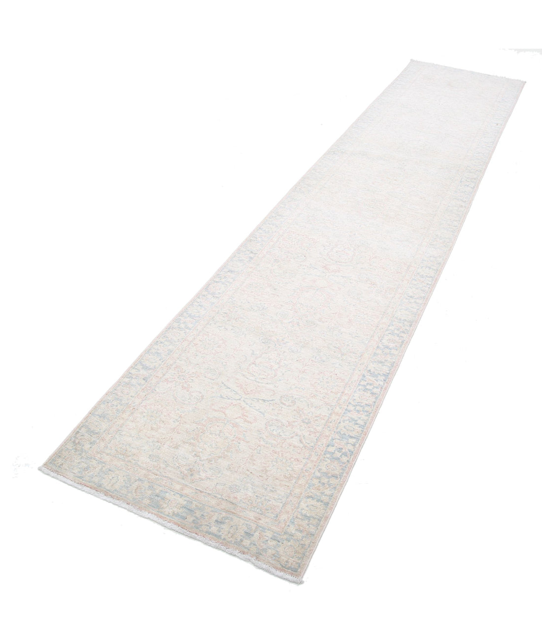 Serenity 2'5'' X 11'5'' Hand-Knotted Wool Rug 2'5'' x 11'5'' (73 X 343) / Ivory / Grey