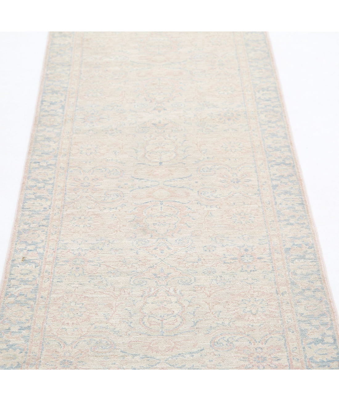 Serenity 2'5'' X 11'5'' Hand-Knotted Wool Rug 2'5'' x 11'5'' (73 X 343) / Ivory / Grey