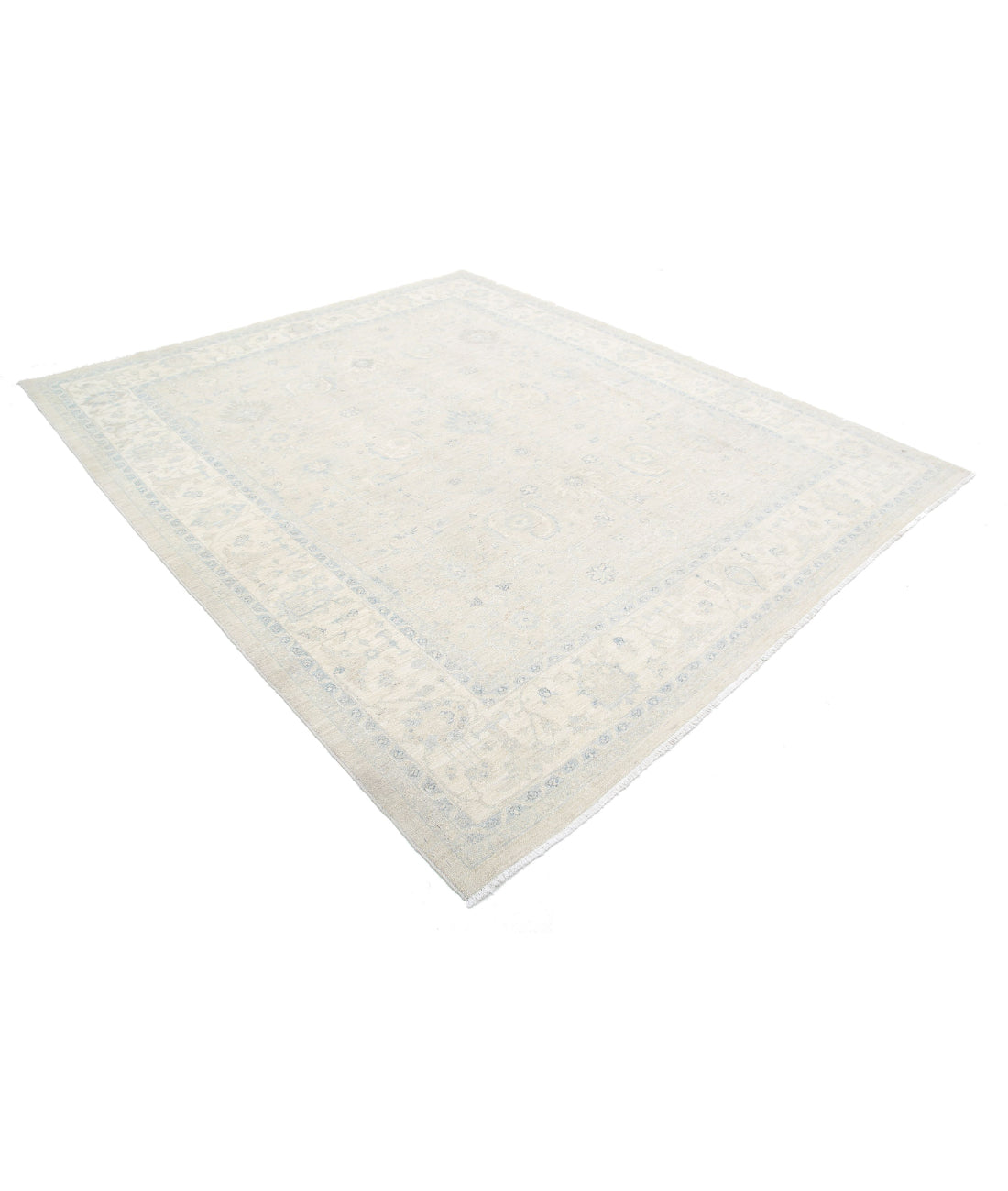 Serenity 8'1'' X 9'8'' Hand-Knotted Wool Rug 8'1'' x 9'8'' (243 X 290) / Ivory / Blue