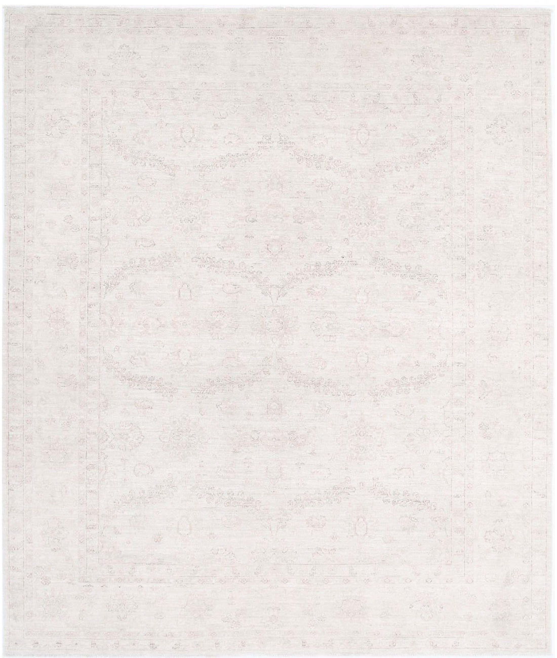 Serenity 8'1'' X 9'5'' Hand-Knotted Wool Rug 8'1'' x 9'5'' (243 X 283) / Ivory / Taupe